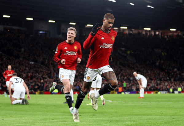 Marcus Rashford và Rasmus Højlund những người lĩnh xướng hàng công Man Utd.